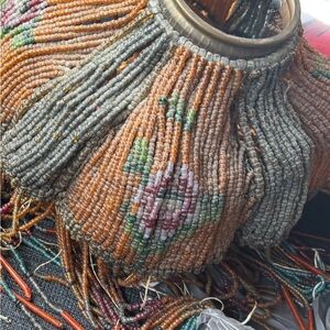 Two small antique lamp shades.